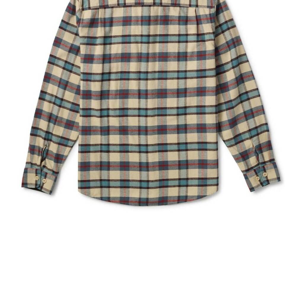 NEW SEAGER CO. men's calico flannel shirt in cream plaid - Picture 2 of 2